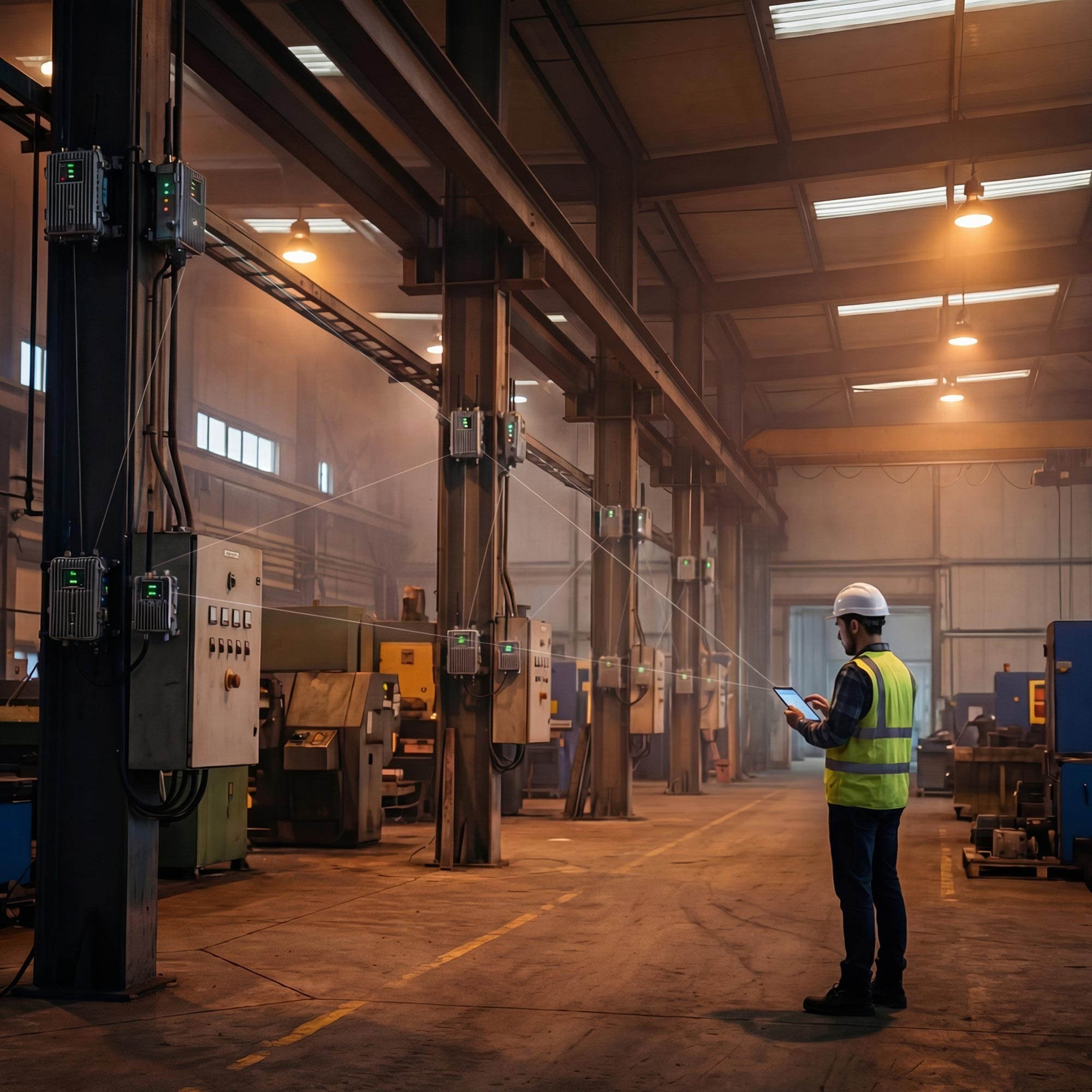 Close up of a futuristic tech interface with blue lights